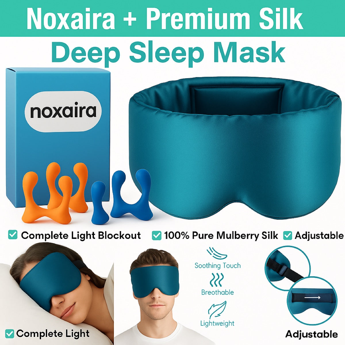 Noxaira Nasal Dilator β with Silk Sleep Mask