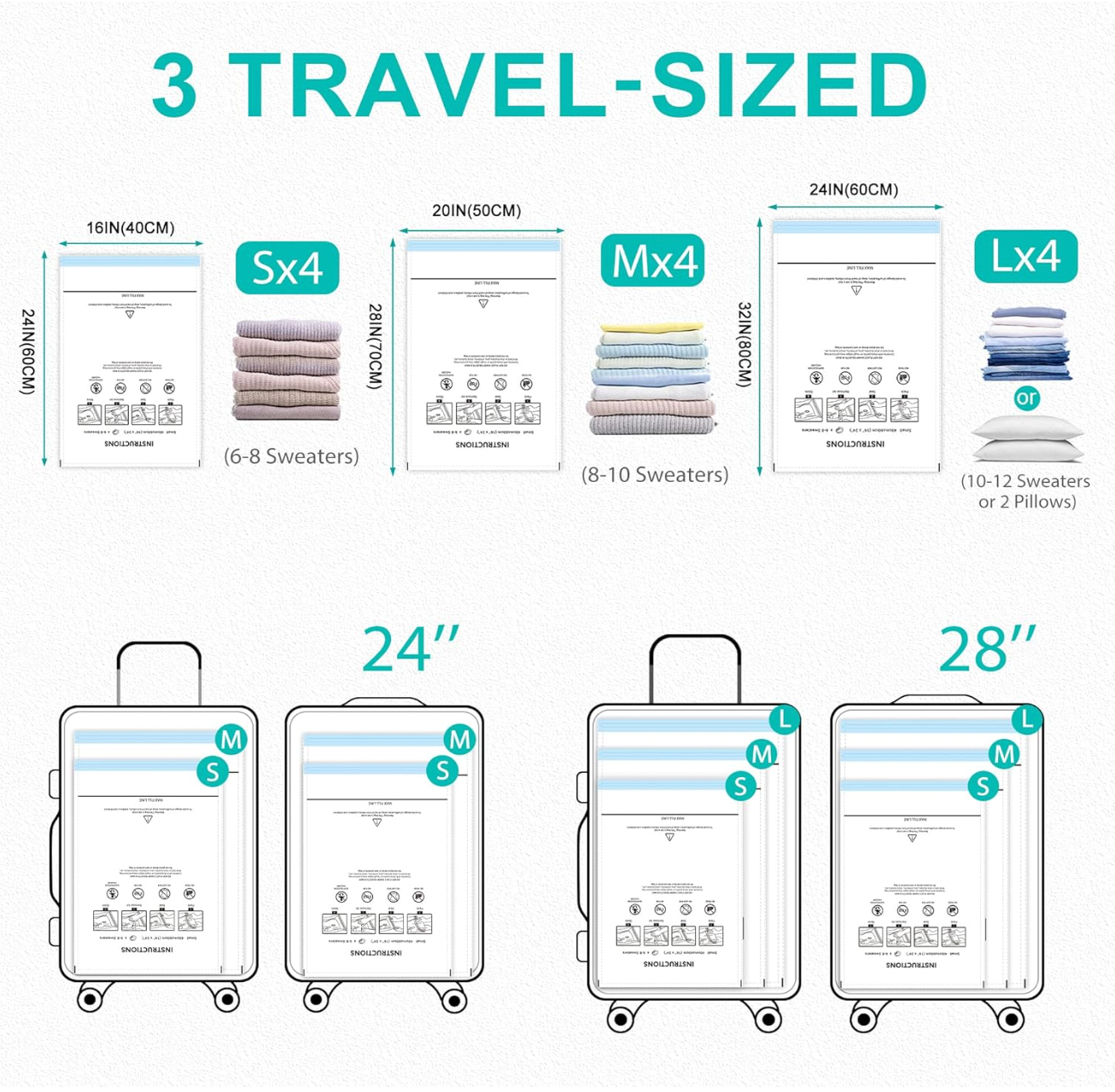 PackSqueeze Cordless Travel Vacuum & Bag Set