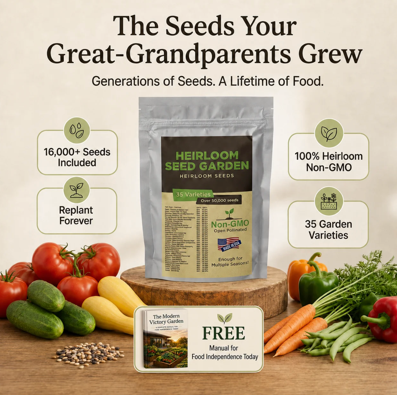Heirloom Seed Vault Kit (Buy 1)