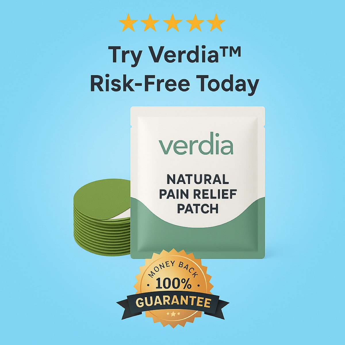 Verdia Pain Relief Patch — 2 Packs (24 patches)