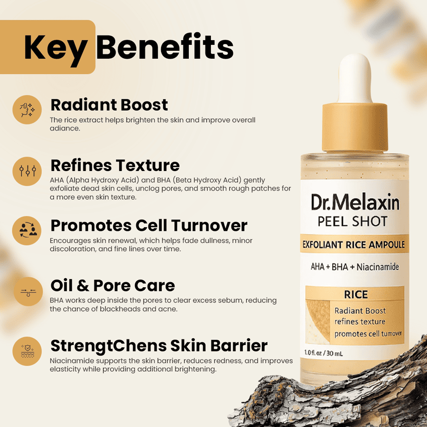 NovaLife x Dr. Melaxin Rice Peel Ampoule