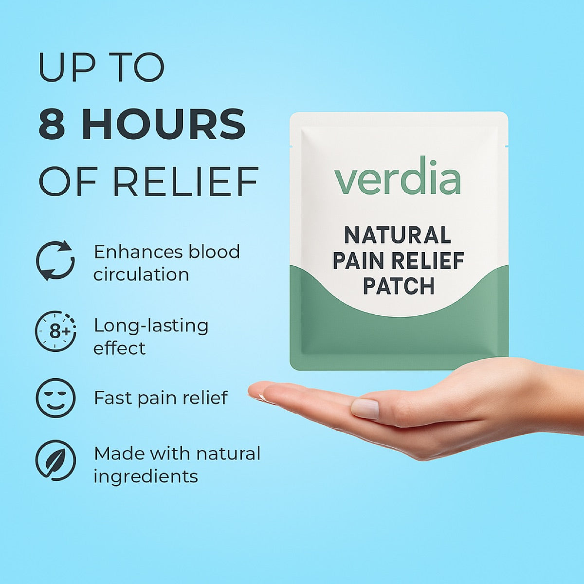 Verdia Pain Relief Patch — 3 Packs (36 patches)