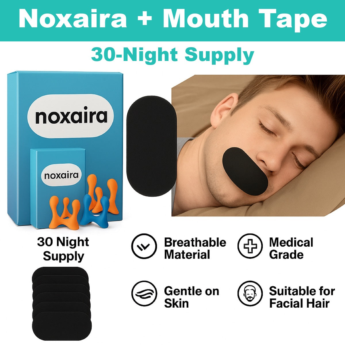 Noxaira Nasal Dilator — with Mouth Tape